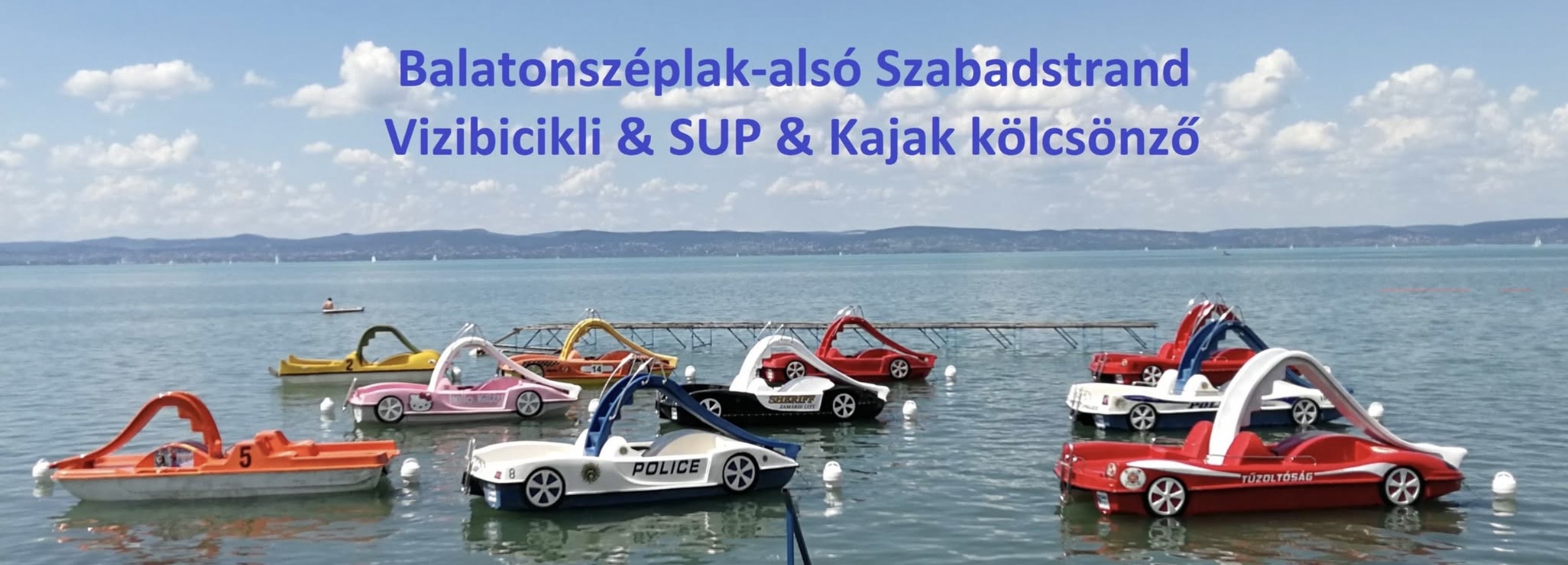 Vízibicikli, kajak és SUP kölcsönző